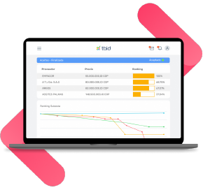 mockup rosa Plataforma de gestión de proveedores